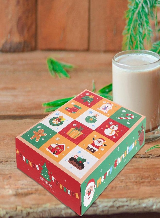 Baluue 5pcs Christmas Countdown Gift Boxes Compartments Holiday Treat Containers Empty Candy Storage for Party Favors and DIY Presents - Image 5